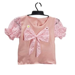 Pink Lace Baby Dress with Bow