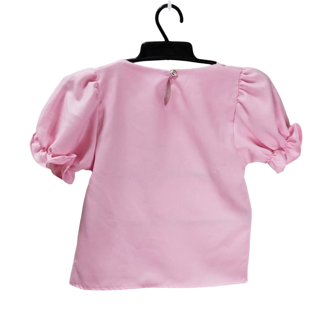 Pink Overalls with Cartoon Character Jumper