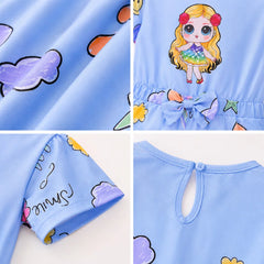 Colorful Smiley Faces Jumpsuit | Kids Clothing | Unicorn Design