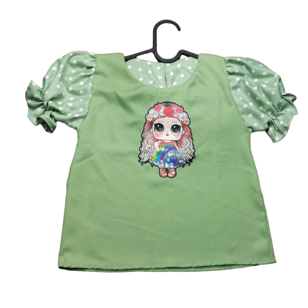 Girls' Fashionable T-Shirt with Unique Design