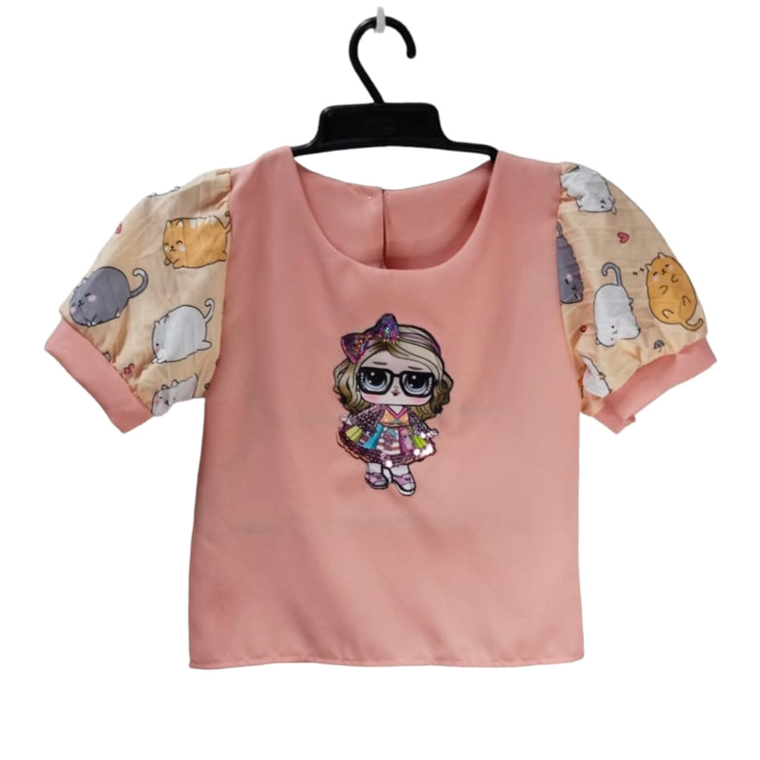 Adorable Baby Onesie with Cat Print