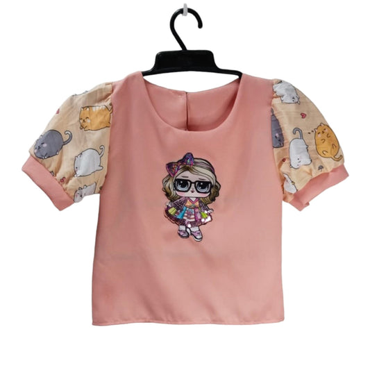 Adorable Baby Onesie with Cat Print