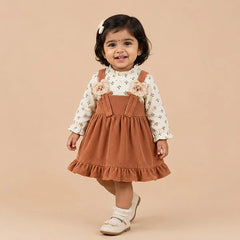 Adorable Baby Girl Dress - Chic Ruffled Design with Floral Embroidery - Perfect for Spring!