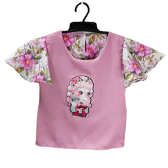 Floral One-Piece Toddler Outfit | Girls' Jumpsuit with Pink Shirt and Flowered Pants