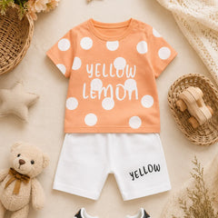 T-Shirt with Roar Shark Cartoon Design, Kids Short Sleeve Tee