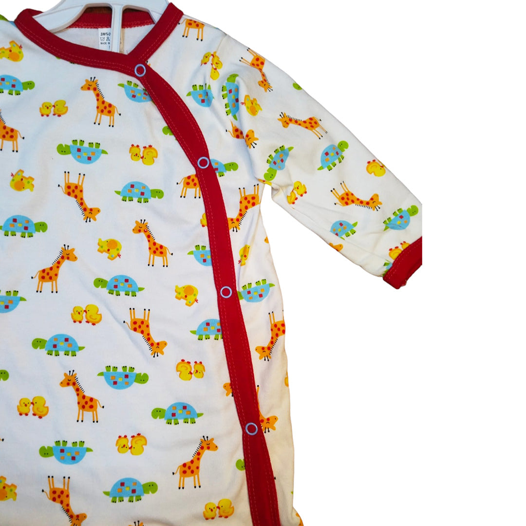 Baby's Sleeping Onesie with Pajamas and Dino Pattern