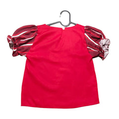 Red T-Shirt with Cartoon Character, Child's Fashion, Unisex, Kid's Tee, Children's Clothing