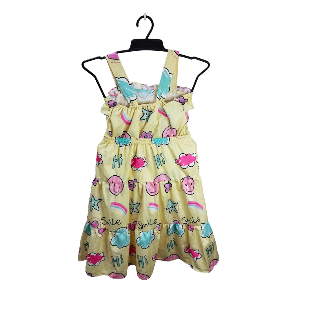 Strawberry Patterned Summer Dress, Girl's Fashion, Lightweight Material, Unique Design