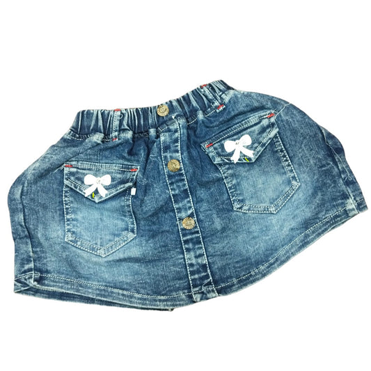 Denim Shorts with Pocket, Blue, Kids