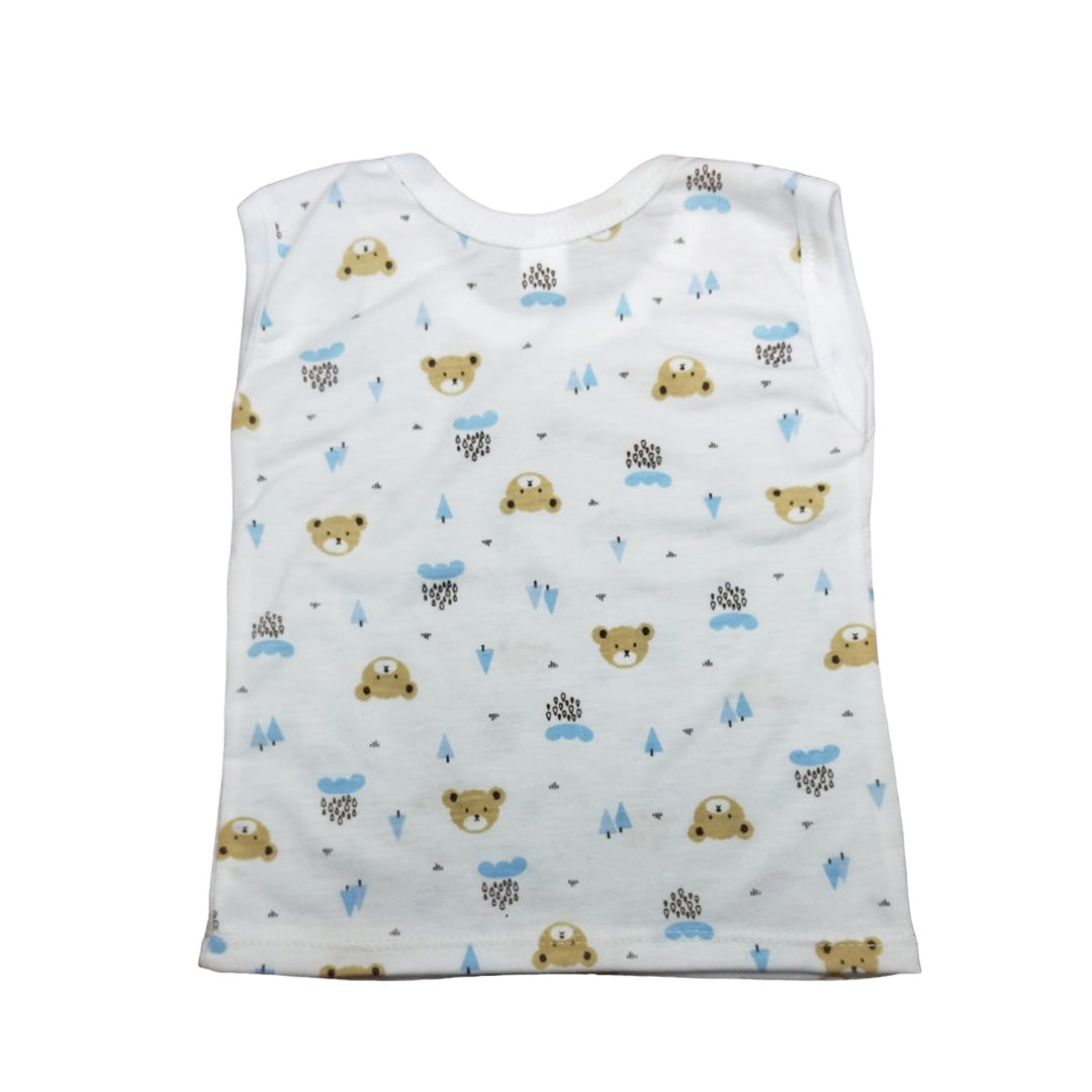 Adorable Baby Onesie with Bear and Paw Prints