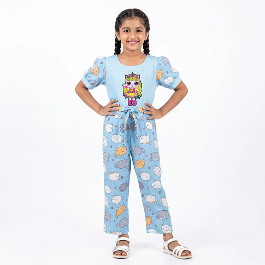 Adorable Two-Piece Onesie Pajamas with Animal Pattern