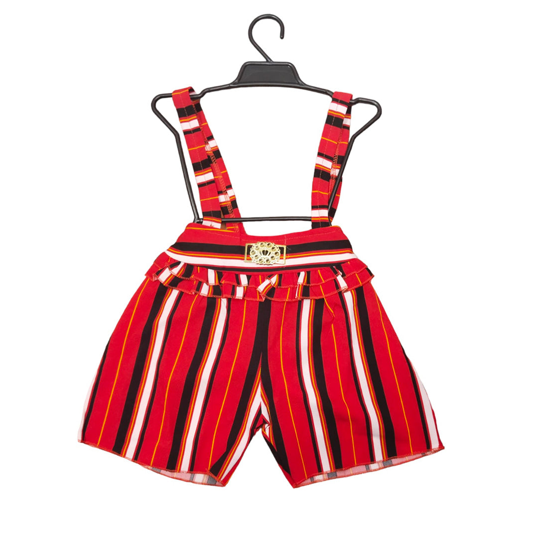 Cat-themed Children's Costume with Tie Waist Jumpsuit and Shirt