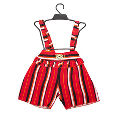 Cat-themed Children's Costume with Tie Waist Jumpsuit and Shirt