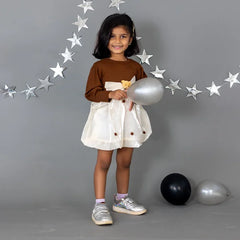 Brown Bow Dress - Adorable Toddler Girls' Formal Wear
