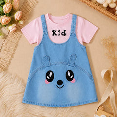 Cute Little Girls Denim Overalls with Paw Patrol Character