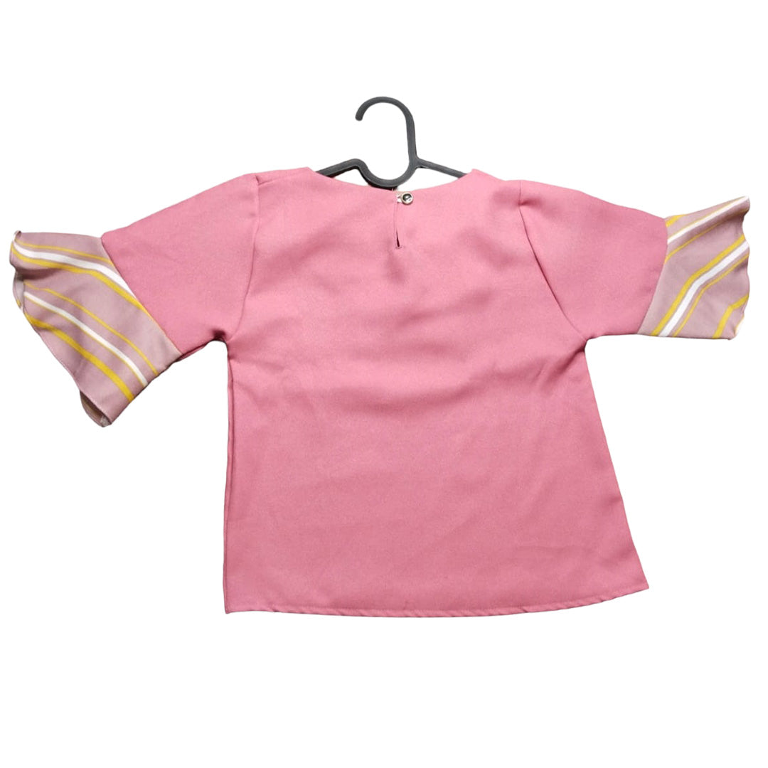 Pink Long Sleeve Shirt with Kitty Design