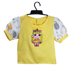 Adorable Baby Onesie with Stylish Jumpsuit - Unique Cat Pattern and Yellow Bib