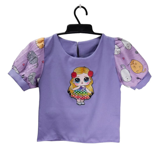 Kids Pajamas Onesie - Purple with Animal Pattern