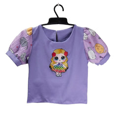 Kids Pajamas Onesie - Purple with Animal Pattern