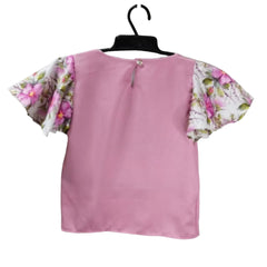 Floral One-Piece Toddler Outfit | Girls' Jumpsuit with Pink Shirt and Flowered Pants