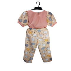 Adorable Baby Onesie with Cat Print