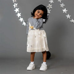 Chic Baby Girl Dress with Bow Top - Soft Knit, Cute and Comfortable