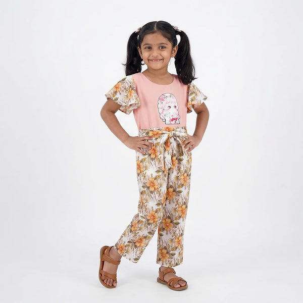Floral Jumpsuit with Playful Pattern | Comfortable Children's Clothing.
