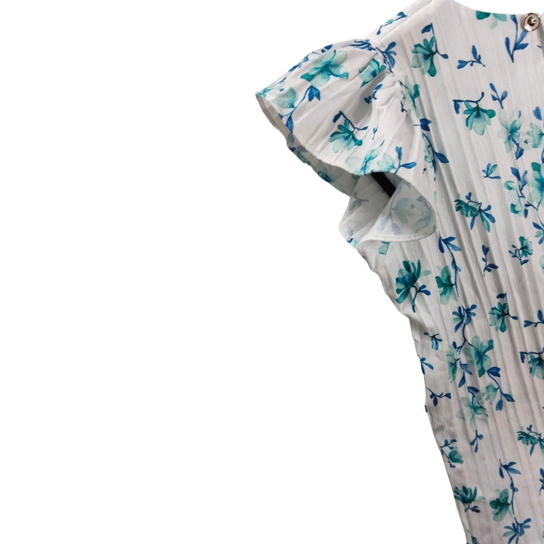 Vintage Floral Patterned Crop Top