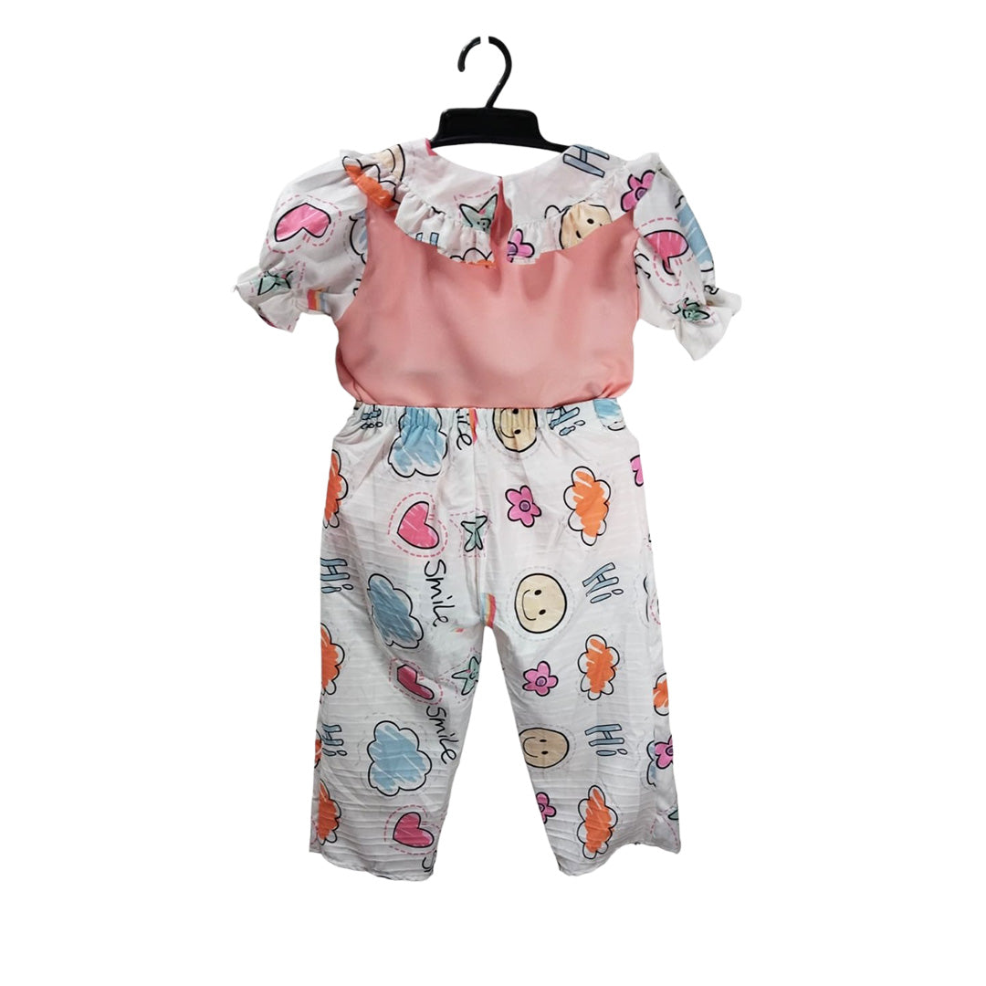 Colorful Baby Girl Romper with Hilarious Print