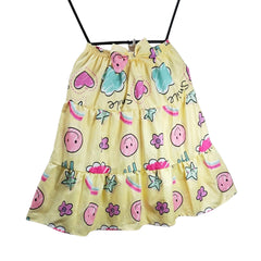 Strawberry Patterned Summer Dress, Girl's Fashion, Lightweight Material, Unique Design