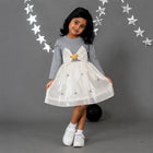 Chic Baby Girl Dress with Bow Top - Soft Knit, Cute and Comfortable