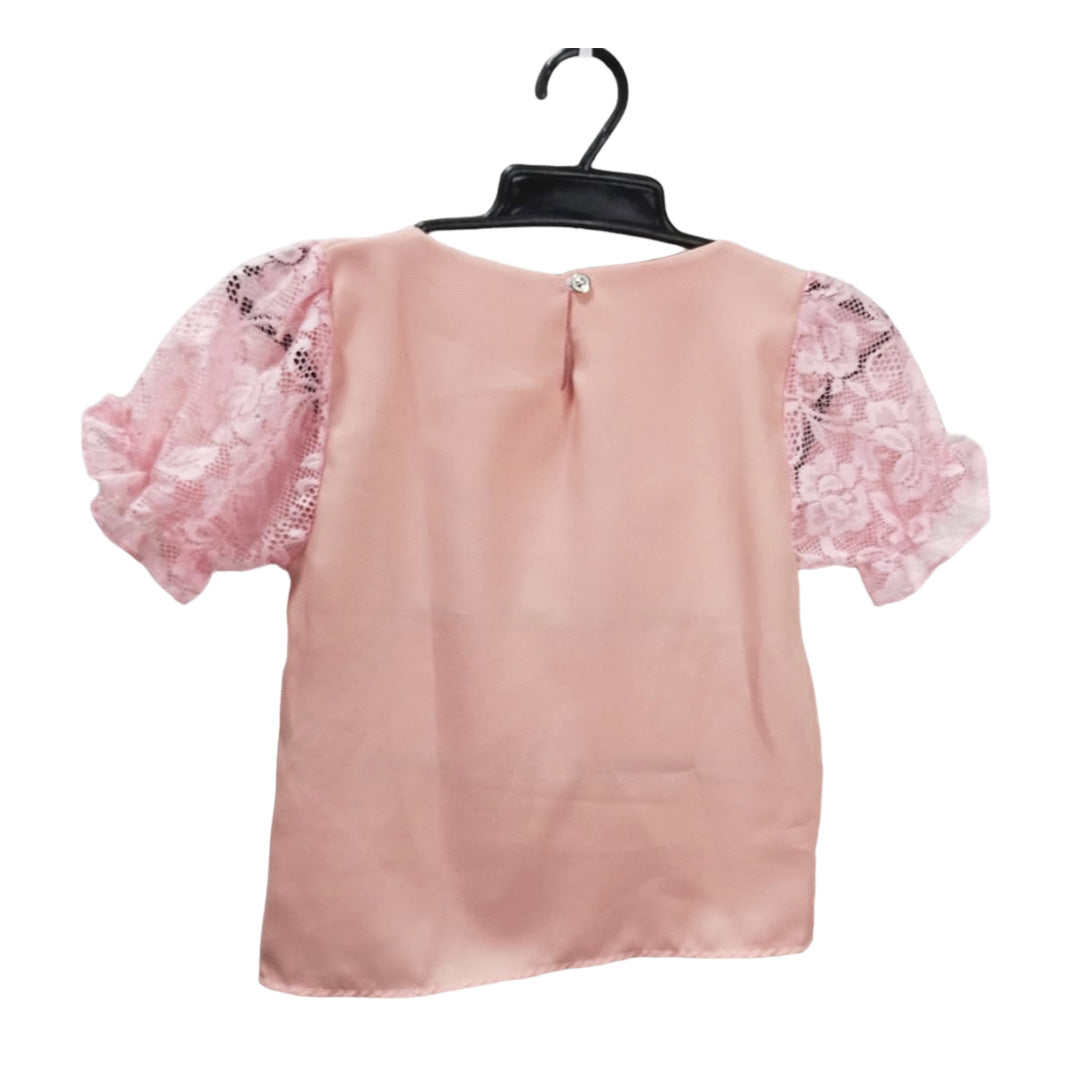 Pink Lace Baby Dress with Bow