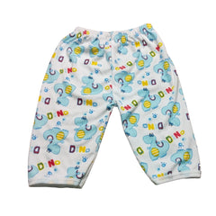 Children's One-Piece Pajamas, Blue Pajama Set with Stuffed Animal Pattern.