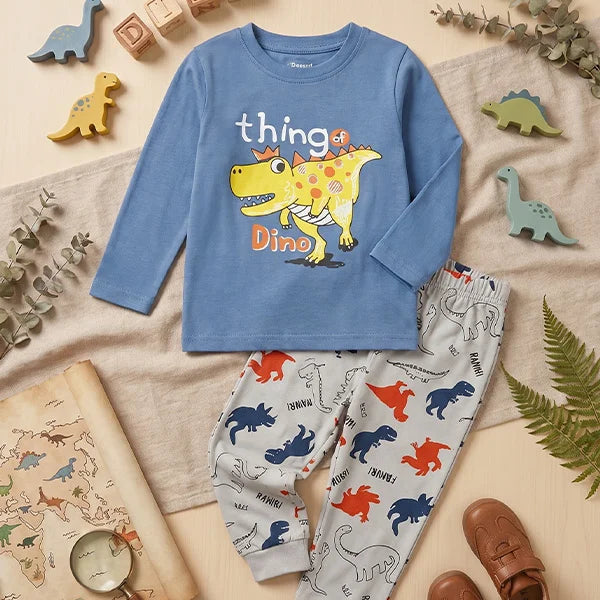 Dino Kids Pajamas Set: Unique Dinosaur Tops and Bottoms for Toddlers, Perfect for Bedtime Fun!