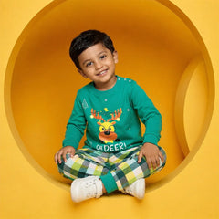 Eco-Friendly Pajamas for Babies - Green & Yellow Plaid Sweater and Pants