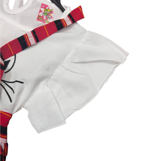 Cat-themed Children's Costume with Tie Waist Jumpsuit and Shirt