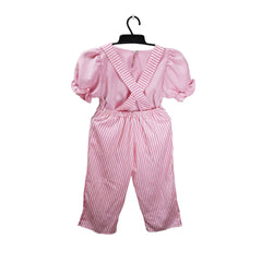 Pink Overalls with Cartoon Character Jumper