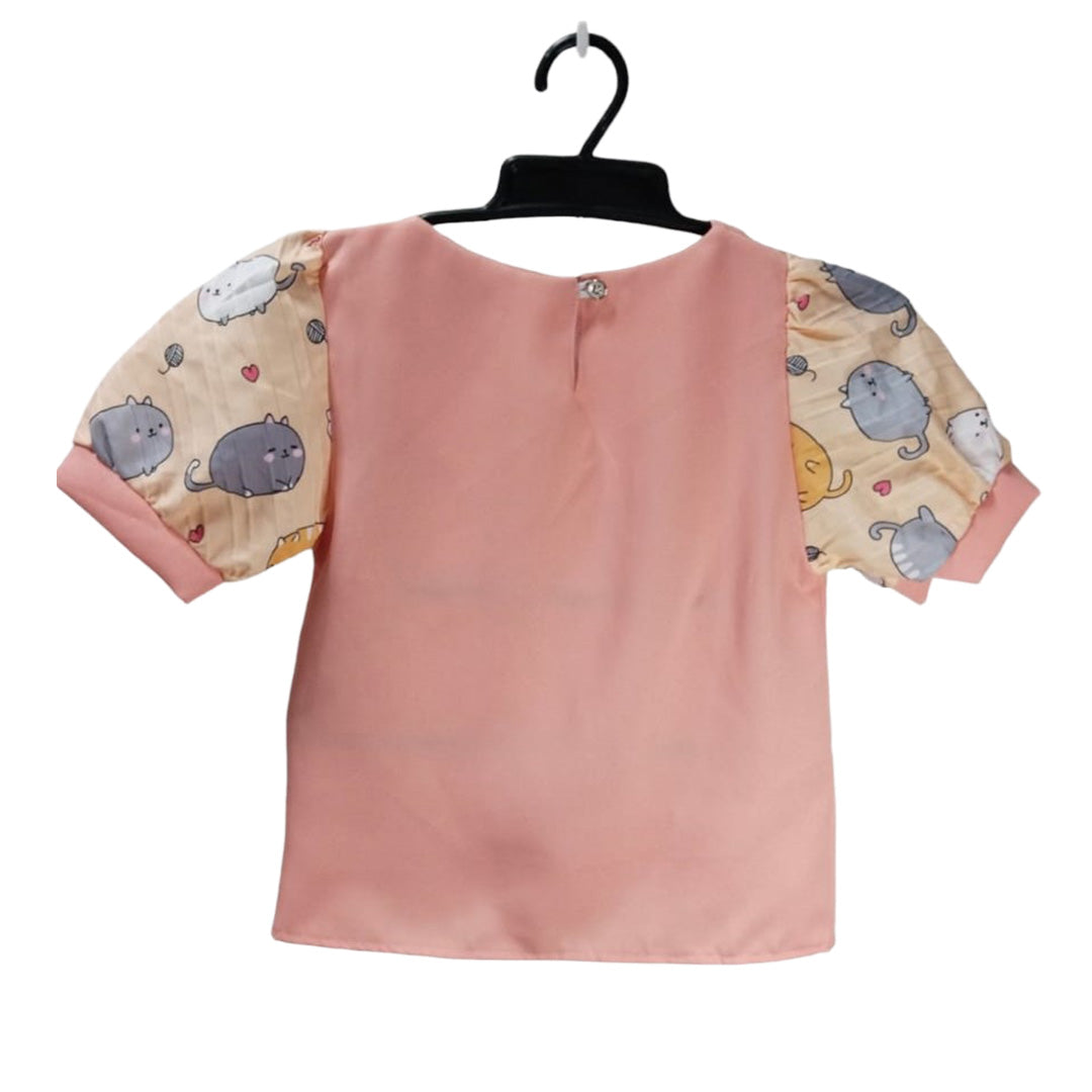 Adorable Baby Onesie with Cat Print