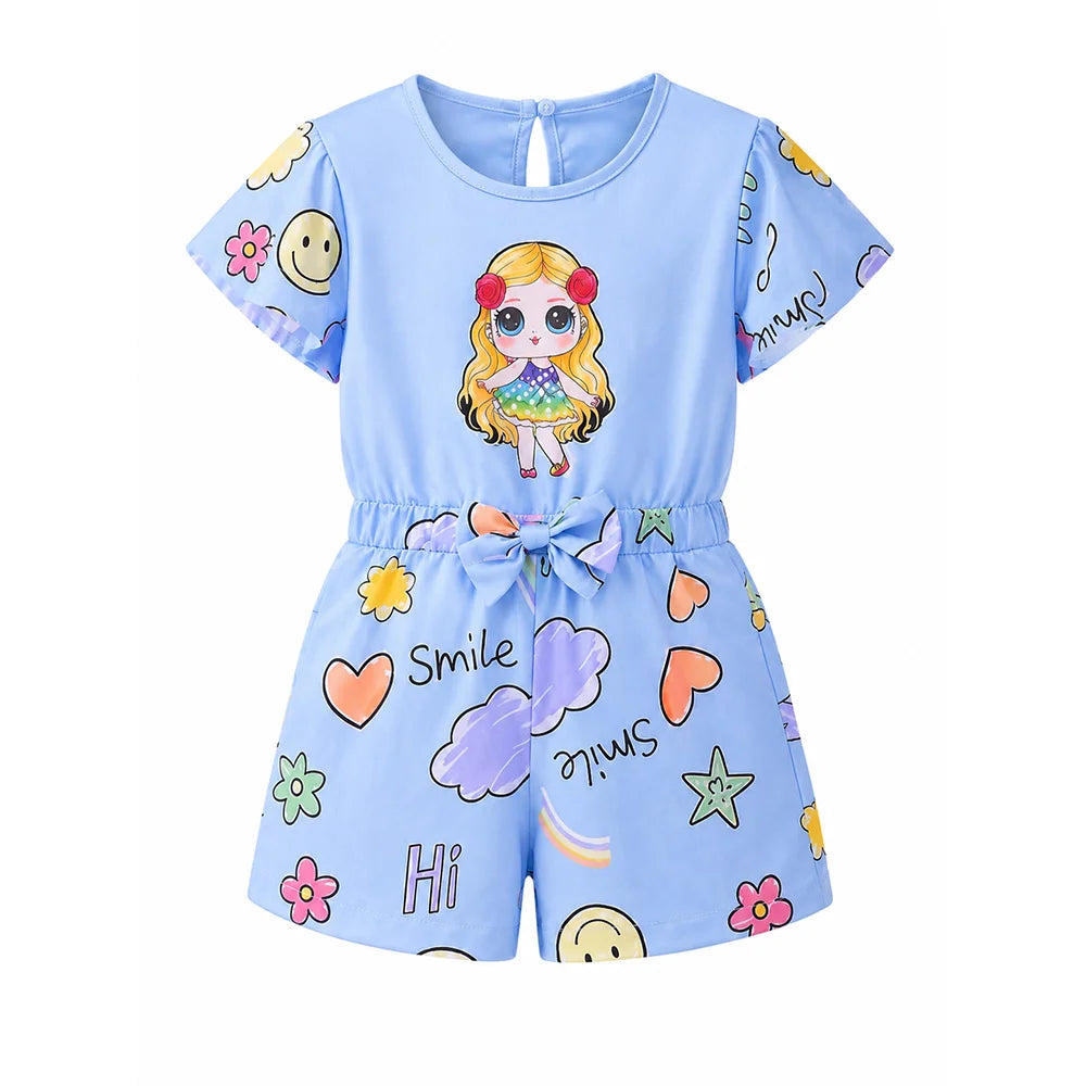 Colorful Smiley Faces Jumpsuit | Kids Clothing | Unicorn Design