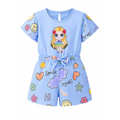 Colorful Smiley Faces Jumpsuit | Kids Clothing | Unicorn Design