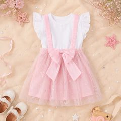 Pink Baby Dress with Bow - Chic, Adorable Girls Formal Wear