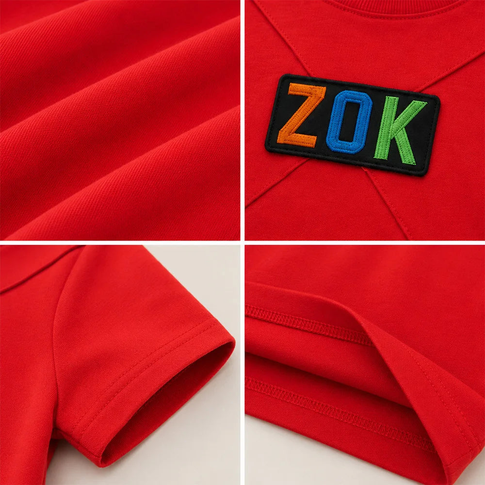 Red Baby Onesie with ZooK Unique Design - Summer Essential