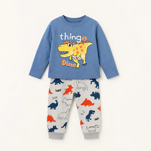 Dino Kids Pajamas Set: Unique Dinosaur Tops and Bottoms for Toddlers, Perfect for Bedtime Fun!