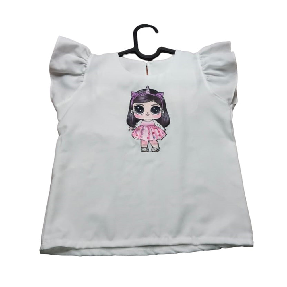 Girls Jumpsuit, Black and White Checkered Dress with Kawaii Anime Character, Casual Fashion