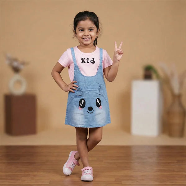 Cute Little Girls Denim Overalls with Paw Patrol Character