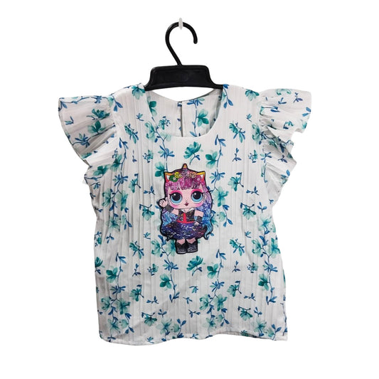 Vintage Floral Patterned Crop Top