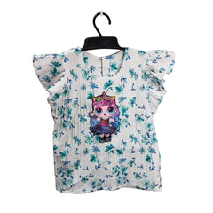 Vintage Floral Patterned Crop Top