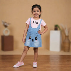 Cute Little Girls Denim Overalls with Paw Patrol Character