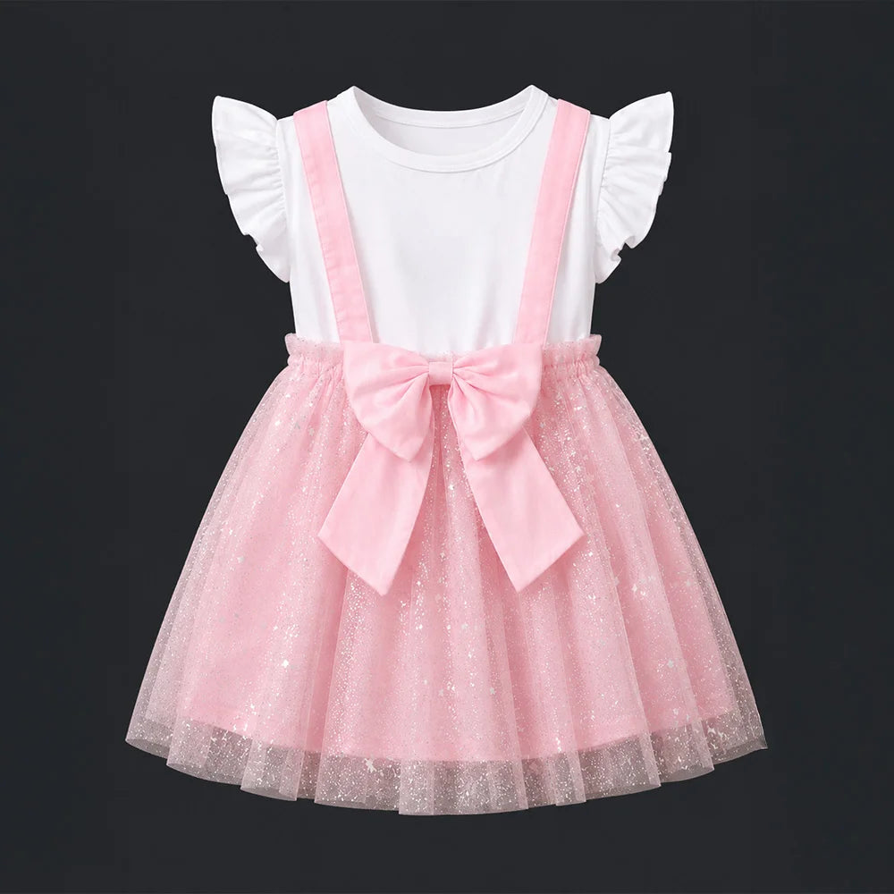 Pink Baby Dress with Bow - Chic, Adorable Girls Formal Wear