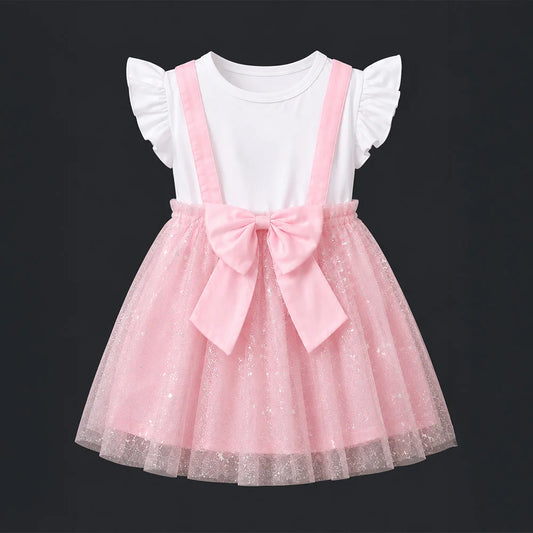 Pink Baby Dress with Bow - Chic, Adorable Girls Formal Wear